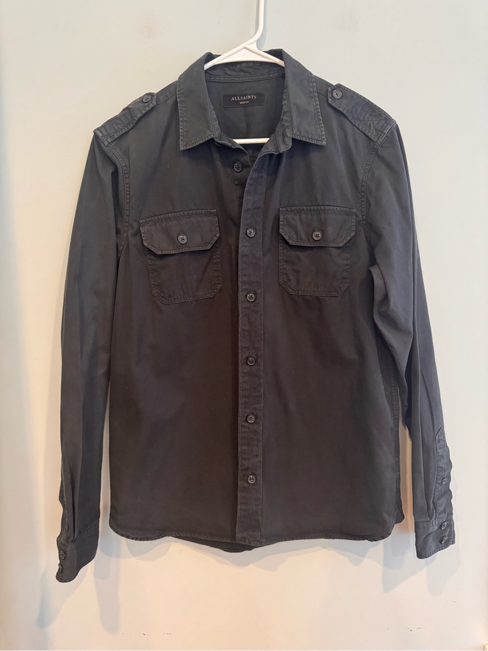 AllSaints Pioneer Long Sleeve Shirt / Overshirt Utility Style